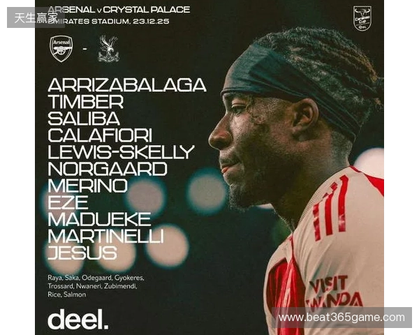 阿森纳vs水晶宫:热苏斯、凯帕首发,恩凯蒂亚战旧主 阿森纳vs水晶宫:热苏斯、凯帕首发,恩凯蒂亚战旧主